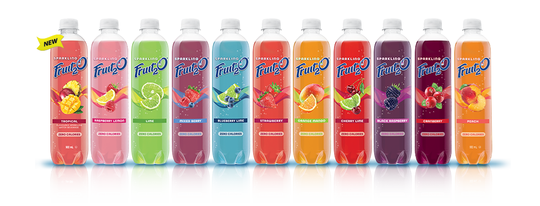 assorted variety of Fruit2o flavors